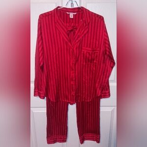Victoria's Secret Red Stripe Pajama Set- Size- Medium Short